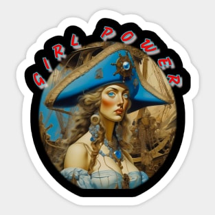 Girl power piratical wench Sticker